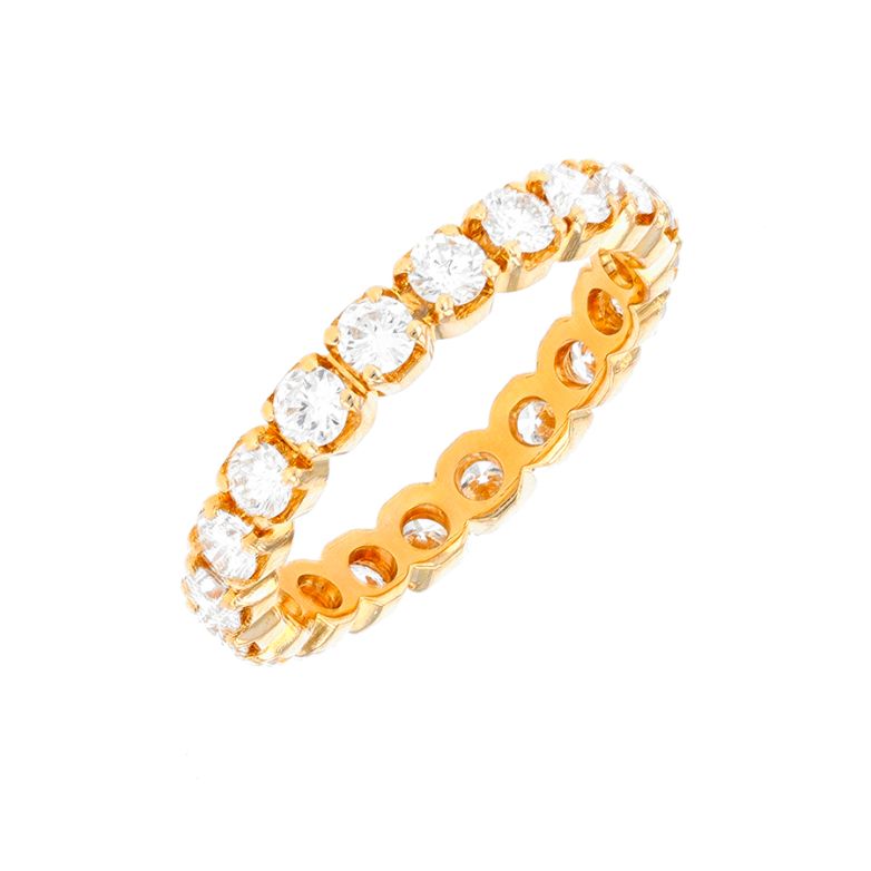Acheter Alliance tour complet diamants 1.80 carat or jaune 3.02g Comme neuf - 1650,00 € Alliance tour complet diamants 1.80 carat or jaune 3.02g Comme neuf - reconditionné disponible sur Gemme Les Bijoux